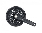 Система шатунов Shimano FC-MT300-3, 175мм,  Holowtech II, 40/30/22, с защитой, черная