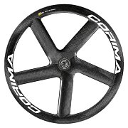 Колесо Corima 5 Spoke S Tubular, переднее, белые наклейки, трековое, Thru-Axle