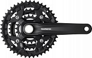 Система шатунов Shimano FC-MT300-3, 175мм,  Holowtech II, 40/30/22, без защиты, черная