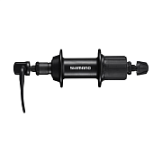 Втулка задняя Shimano FH-TY500, 36 отв, 7ск. только, QR, V-brake, без кожуха, old: 135мм, черная