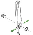 Винт Shimano M6x21 для шатунов Shimano XT, SLX, LX