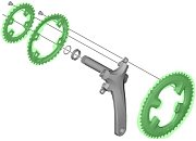 Звезда передняя для Shimano FC-R3030