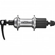 Втулка задняя Shimano FH-T610, 36 отв, 8/9/10ск, QR, V-brake, серебристая