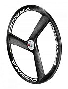 Колесо Corima 3 Spoke S Tubular Ceramic Speed, переднее, белые наклейки, трековое