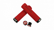 Грипсы SRAM 129mm, красные, черные зажимы и заглушки
