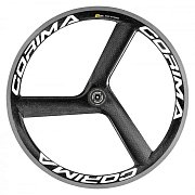 Колесо Corima 3 Spoke S Tubular Ceramic Speed, переднее, белые наклейки, v-brake