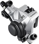 Калипер механический Shimano BR-M375, серебристый, передний или задний,  post mount