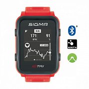 Пульсометр Sigma ID.TRI SET, неоновый красный, 24280